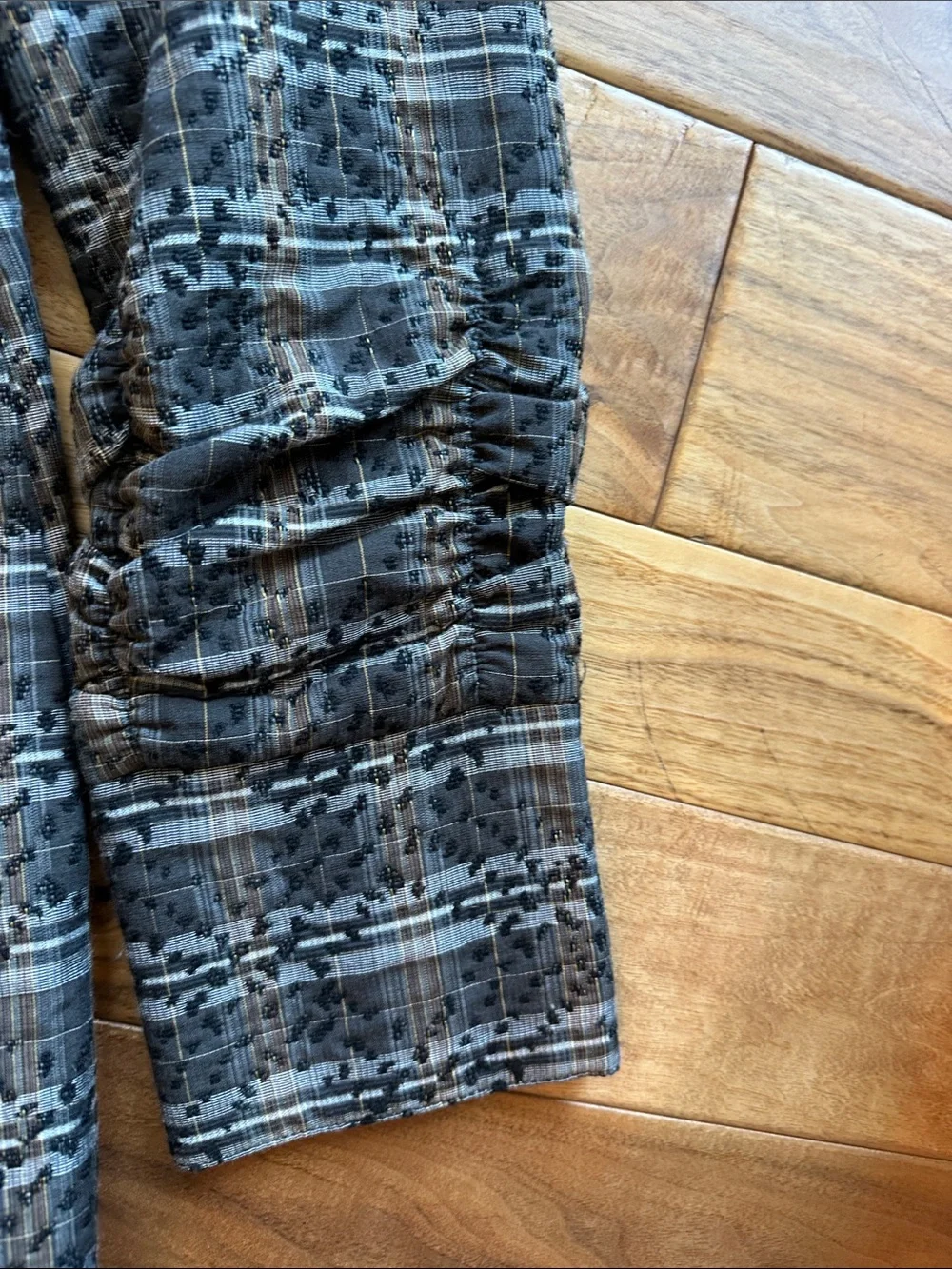 Vtg Y2K Boho Chic plaid jacket. Sz 8. Made in NYC